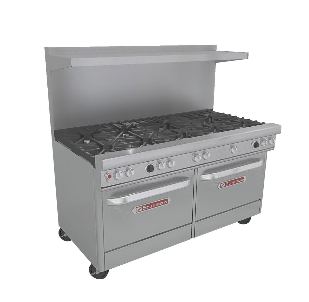 Southbend 4604AC-6R 60" Ultimate Range with Standard Grates, (3) Front Right Star/Sauté Burners, (2) Rear Right Pyromax Burners, (2) Front Left Star/Sauté Burners, (2) Rear Left Open Burners, Convection Oven, and Cabinet Base, LP Gas