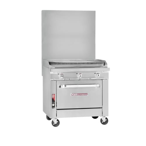Southbend P48C-CCCC 48" Platinum Sectional Charbroiler Range with Cabinet Base, Natural Gas