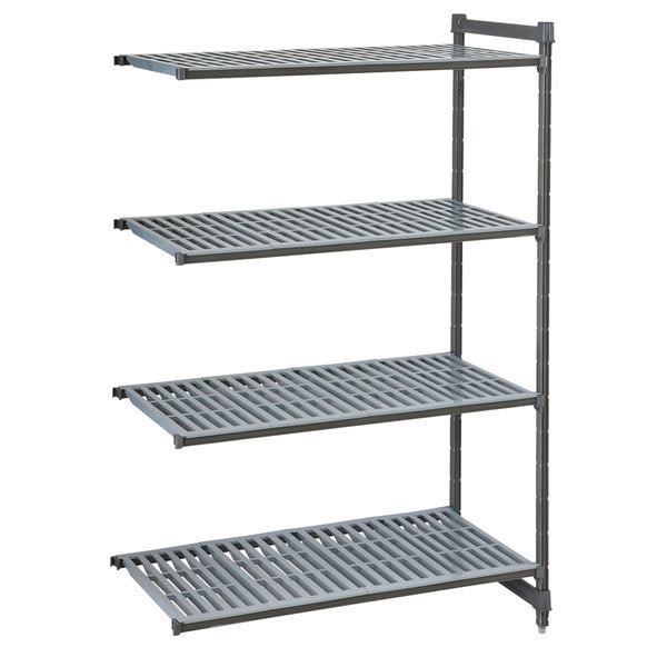 Cambro CBA214264V4580 Camshelving Basics Plus Vented 4-Shelf Add On Unit - 21" x 42" x 64"
