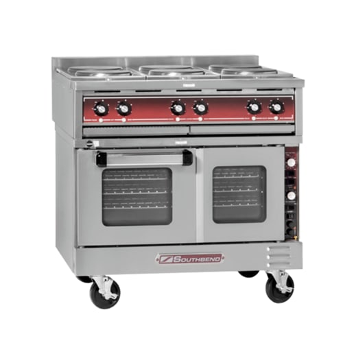 Southbend SE36T-HHB 36" Hot Top Range with (2) Burners and TruVection Oven, 208V, Three Phase