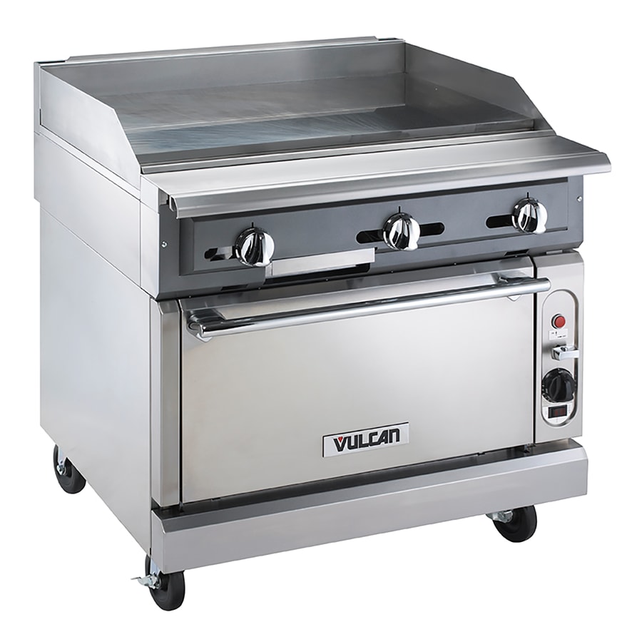 Vulcan VGMT36B 36" Heavy-Duty Griddle Range with (3) Burners, Thermostatic Controls, LP Gas