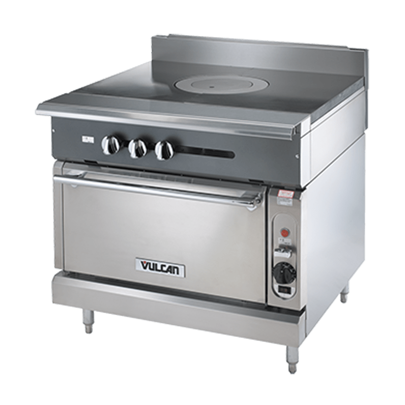 Vulcan V1FT36C 36" Heavy-Duty Range with French Top and Convection Oven, Natural Gas