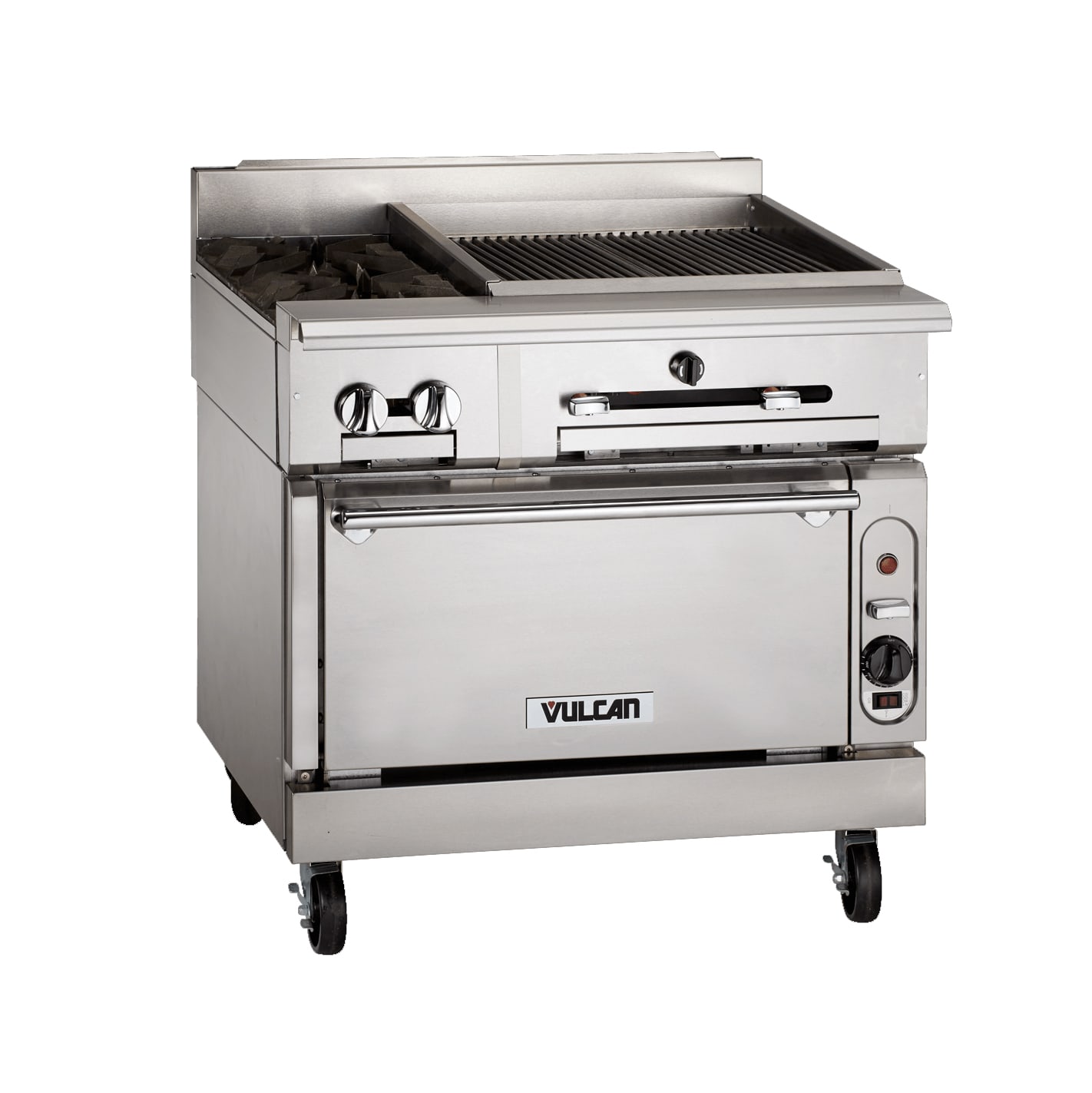 Vulcan VTC36C 36" Heavy-Duty Modular Infrared Charbroiler Range with Convection Oven, LP Gas