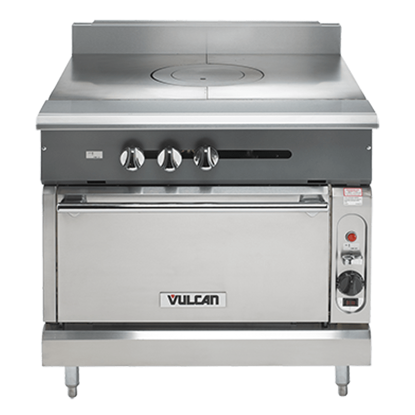 Vulcan V1FT36 36" Heavy-Duty Modular Range with French Top, Natural Gas