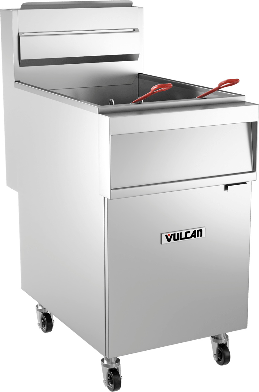 Vulcan 1GR85M 85 lb Tube Type LP Gas Floor Fryer With Millivolt Thermostat Controls