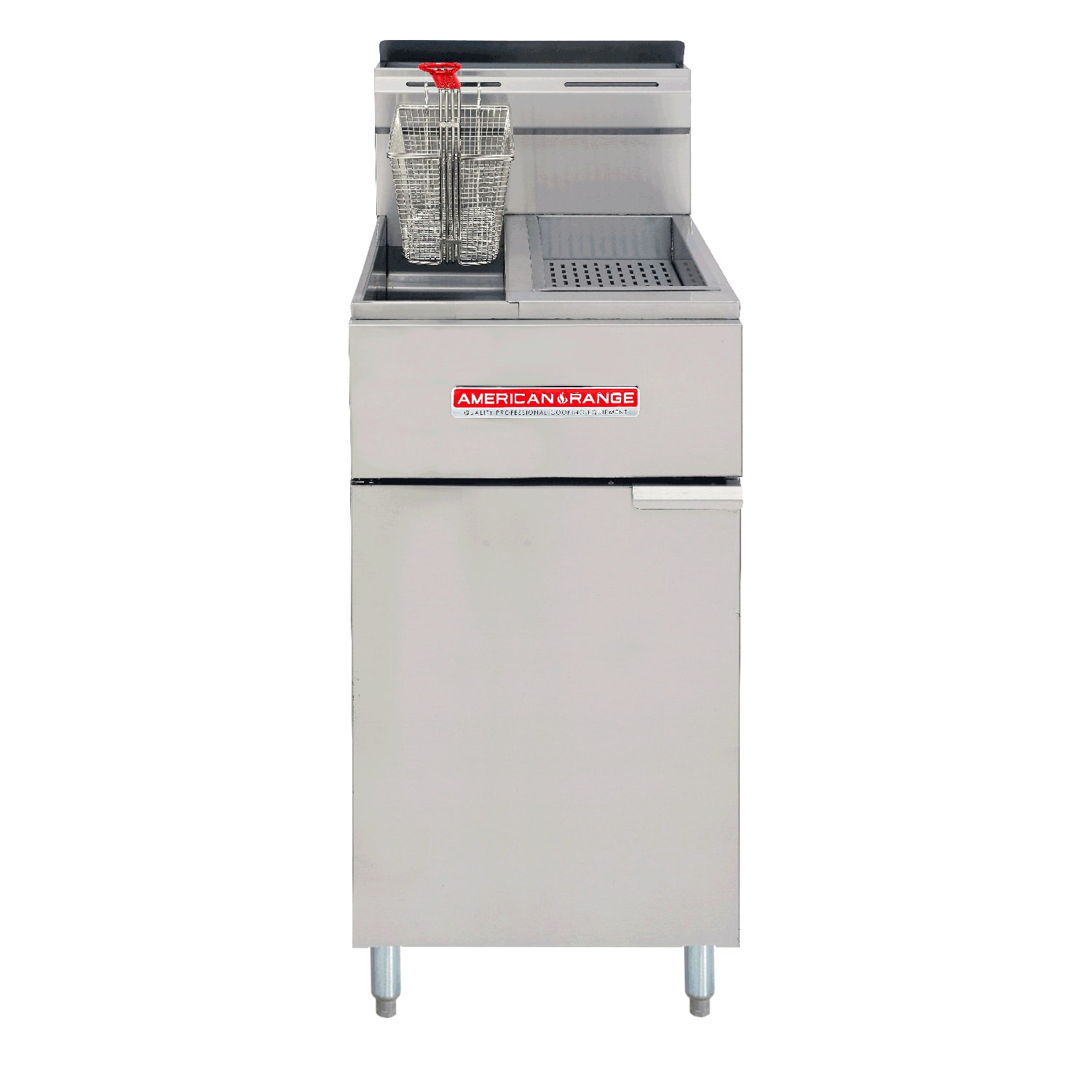 American Range AF25-DS 25 lb. Floor Fryer and Dump Station, LP Gas