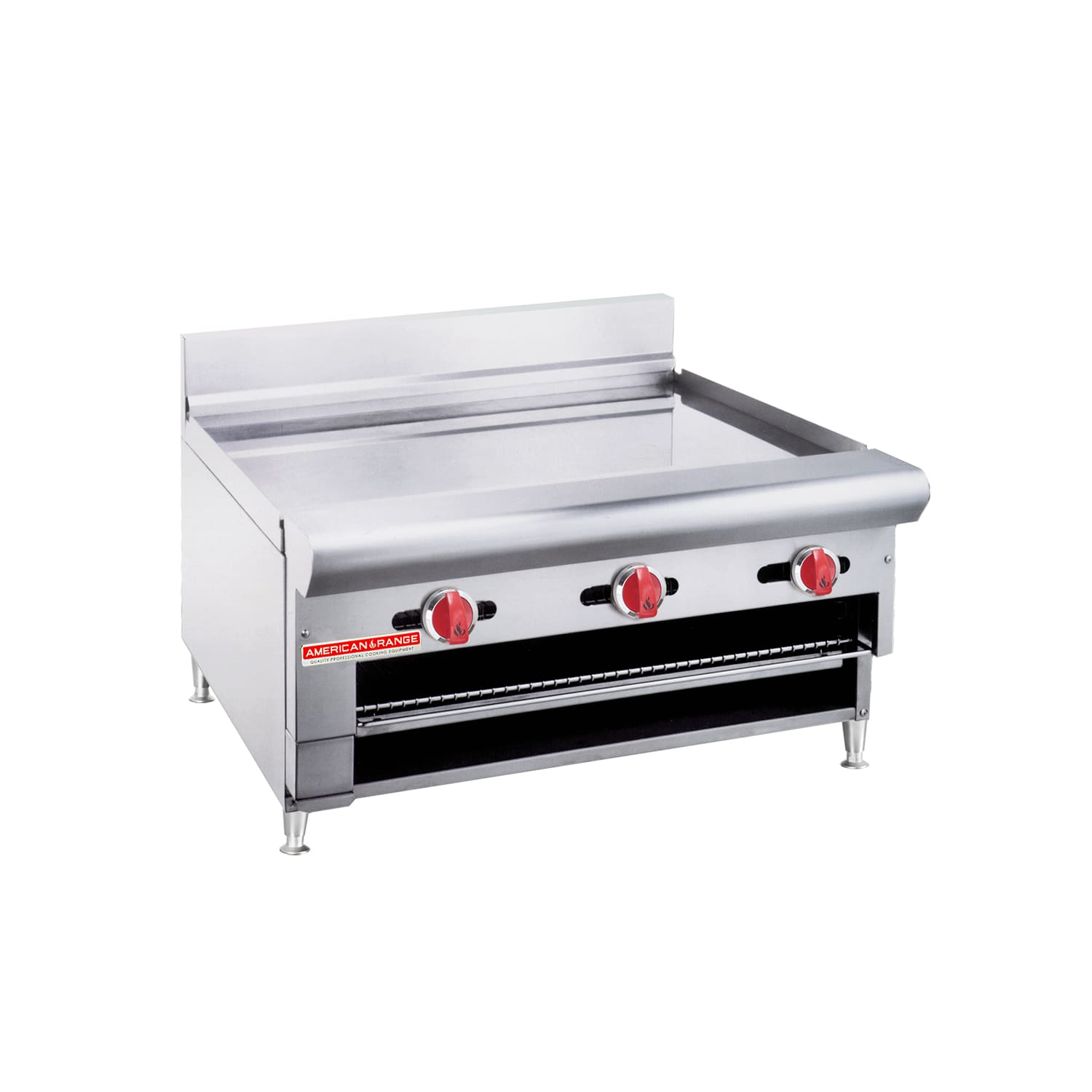 American Range ARGB-36 36" Raised Griddle Countertop Broiler with (3) Burners, LP Gas