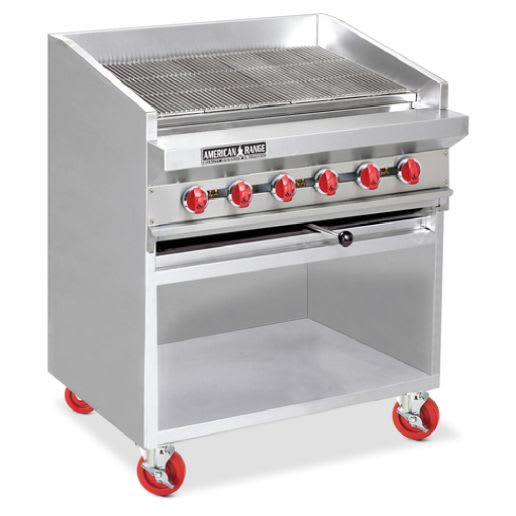 American Range ADJF-60 60" Adjustable Floor Charbroiler, Natural Gas