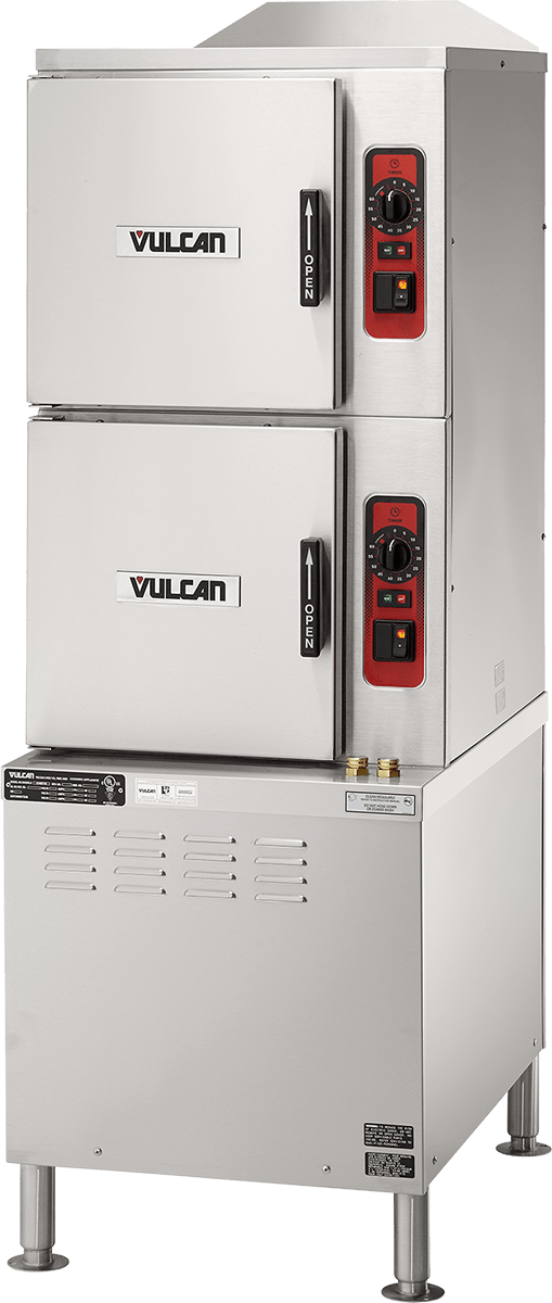 Vulcan C24ET6 6-Pan Convection Steamer with Base, 208V, Three Phase