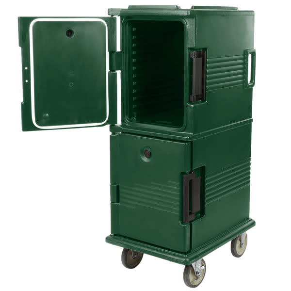 Cambro UPC800519 Ultra Camcart® 2-Compartment Insulated Food Pan Carrier, 12-Pan Capacity, Kentucky Green