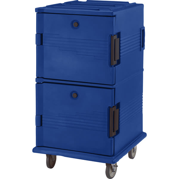 Cambro UPC1600HD186 Ultra Camcart® 2-Compartment Heavy Duty Insulated Food Pan Carrier, 24-Pan Capacity, Navy Blue