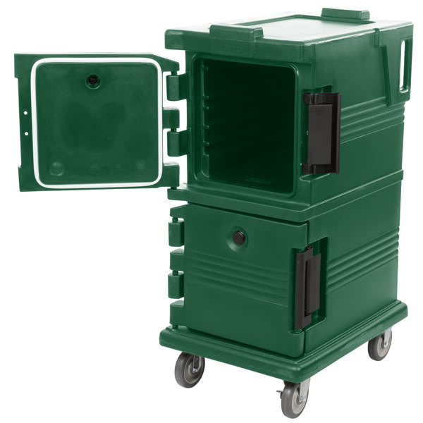 Cambro UPC600519 Ultra Camcart® 2-Compartment Insulated Food Pan Carrier, 8-Pan Capacity, Kentucky Green