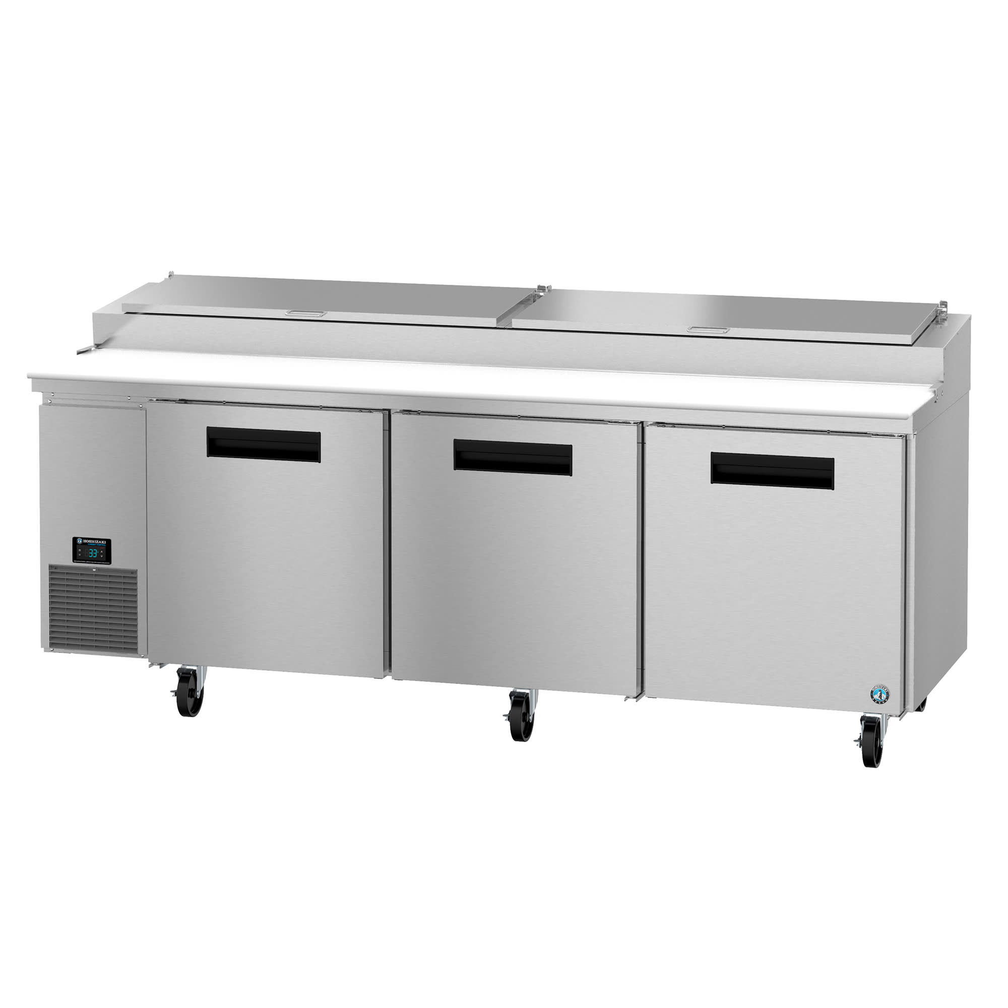 Hoshizaki PR93B Steelheart 93" 3-Door Refrigerated Pizza Prep Table