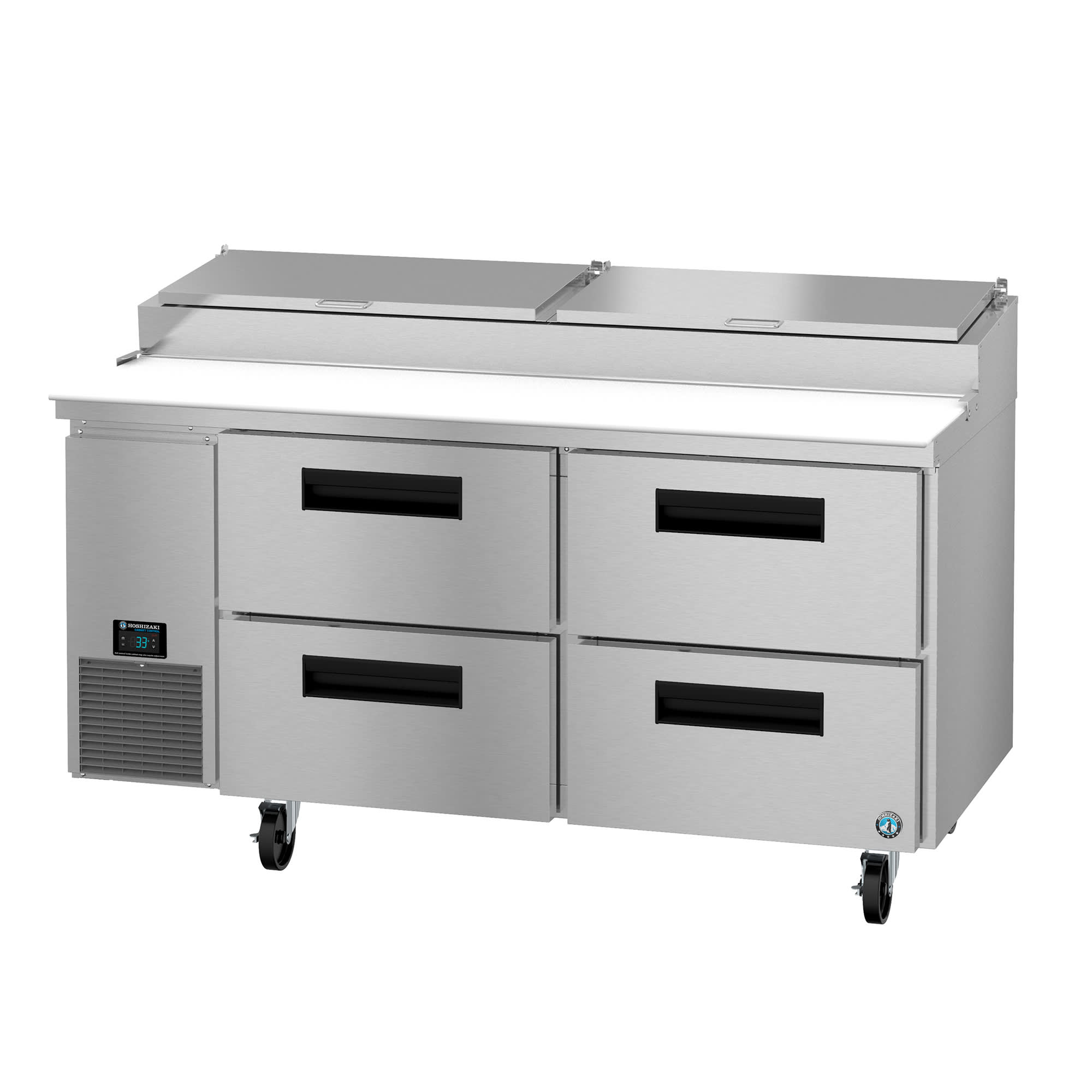 Hoshizaki PR67B-D4 Steelheart 67" 4-Drawer Refrigerated Pizza Prep Table