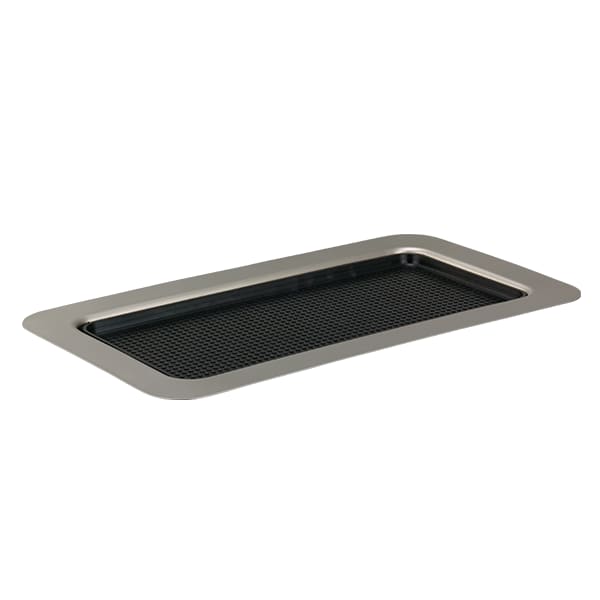 Service Ideas TR137RI Tray with Removable Insert, 11" Rectangular, Stainless Steel, Brushed