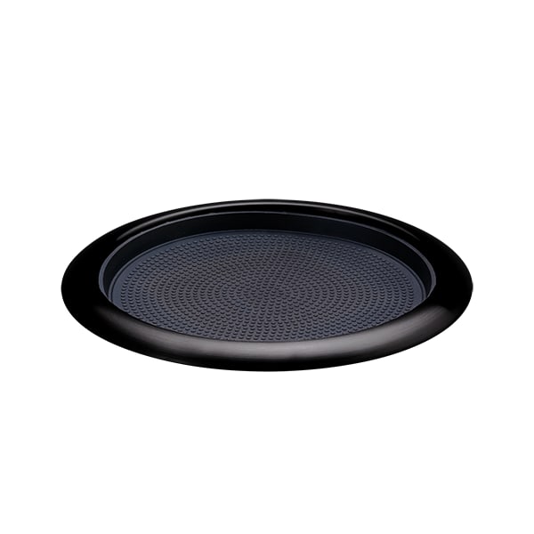 Service Ideas TR119RIDT Tray with Removable Insert, 9" Round, Stainless Steel, Dark Tungsten