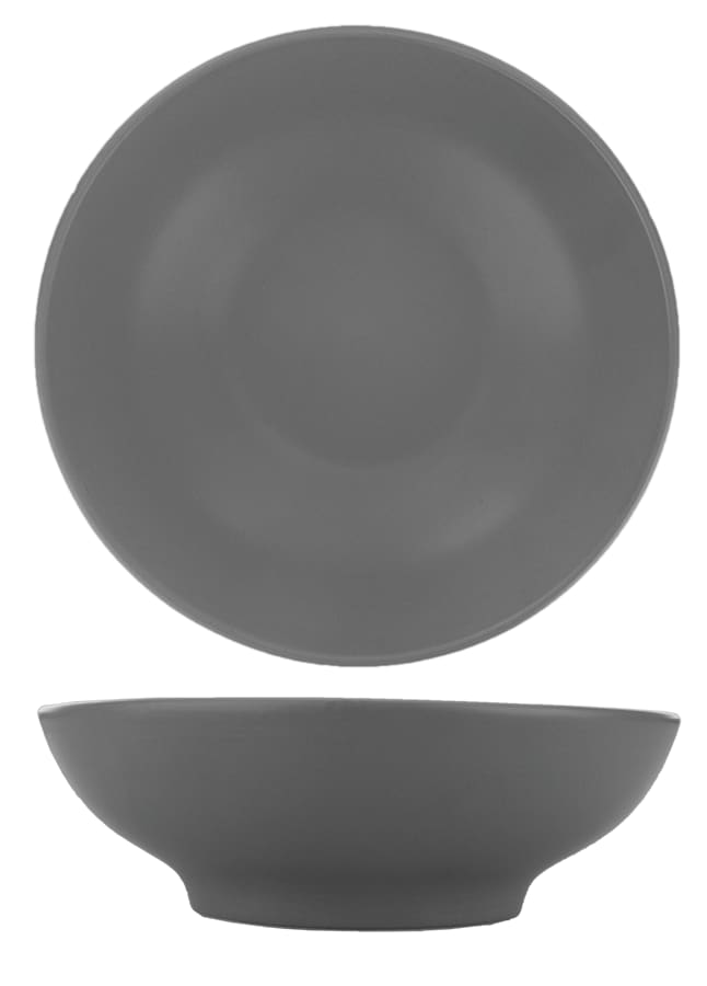 International Tableware TN-207-MG Torino Porcelain Matte Grey Coupe Bowl (20oz)