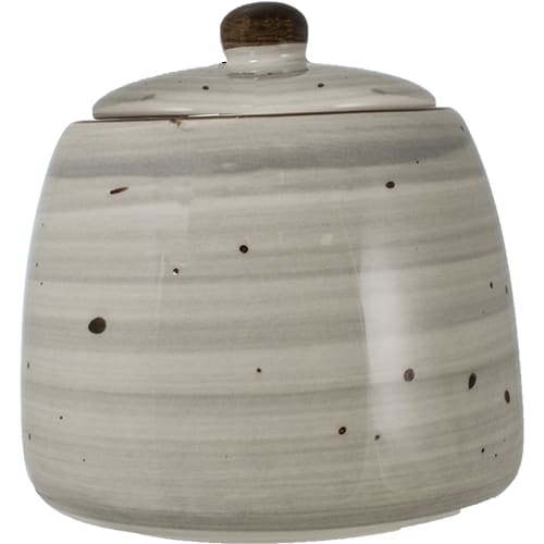 International Tableware RT-61-ST Rotana Stoneware Stone Sugar Bowl w/lid (8oz)
