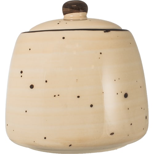 International Tableware RT-61-WH Rotana Stoneware Wheat Sugar Bowl w/lid (8oz)