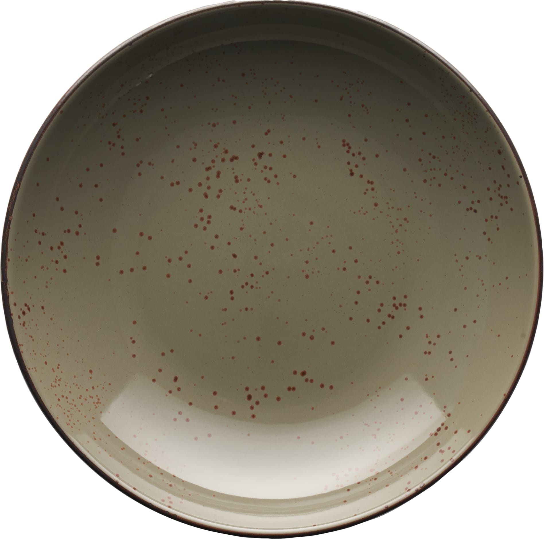 International Tableware SH-110-GS Splash Stoneware Green Smoke w/Dark Brown Bowl (40oz)