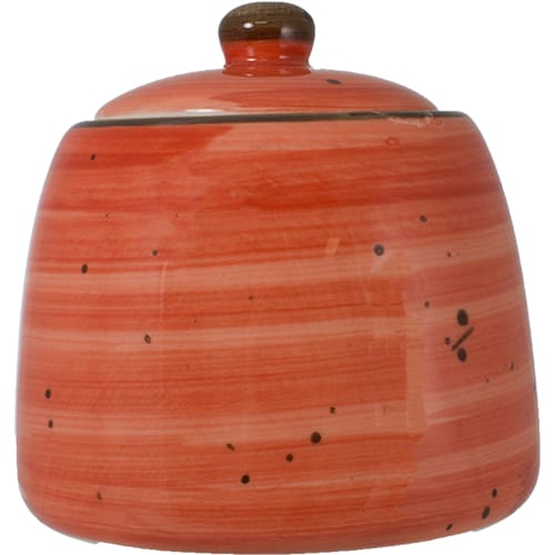 International Tableware RT-61-RU Rotana Stoneware Ruby Sugar Bowl w/lid (8oz)