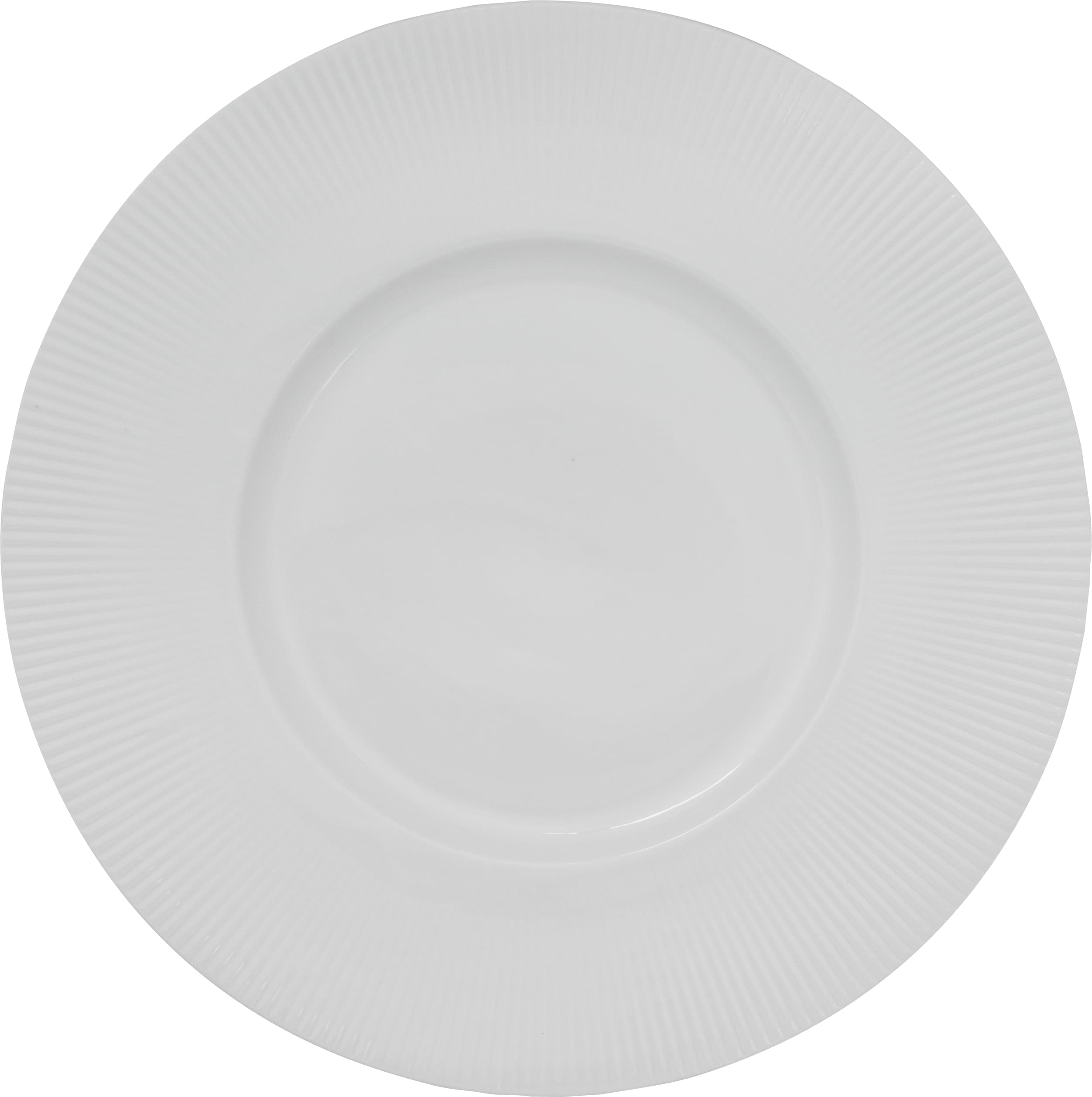 International Tableware SB-166 Sunburst Porcelain BW 2-1/4" Wide Rim Plate 10-1/2"