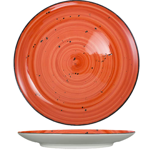 International Tableware RT-8-RU Rotana Stoneware Ruby Plate 9"