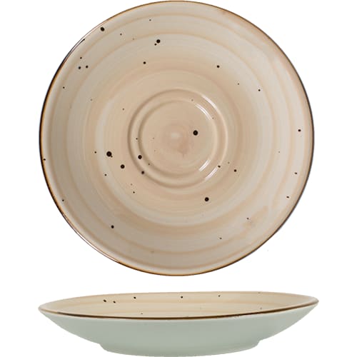 International Tableware RT-2-WH Rotana Stoneware Wheat Saucer 6-1/2"