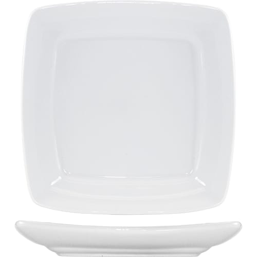International Tableware DO-11S Dover Porcelain EW Square Plate 11"