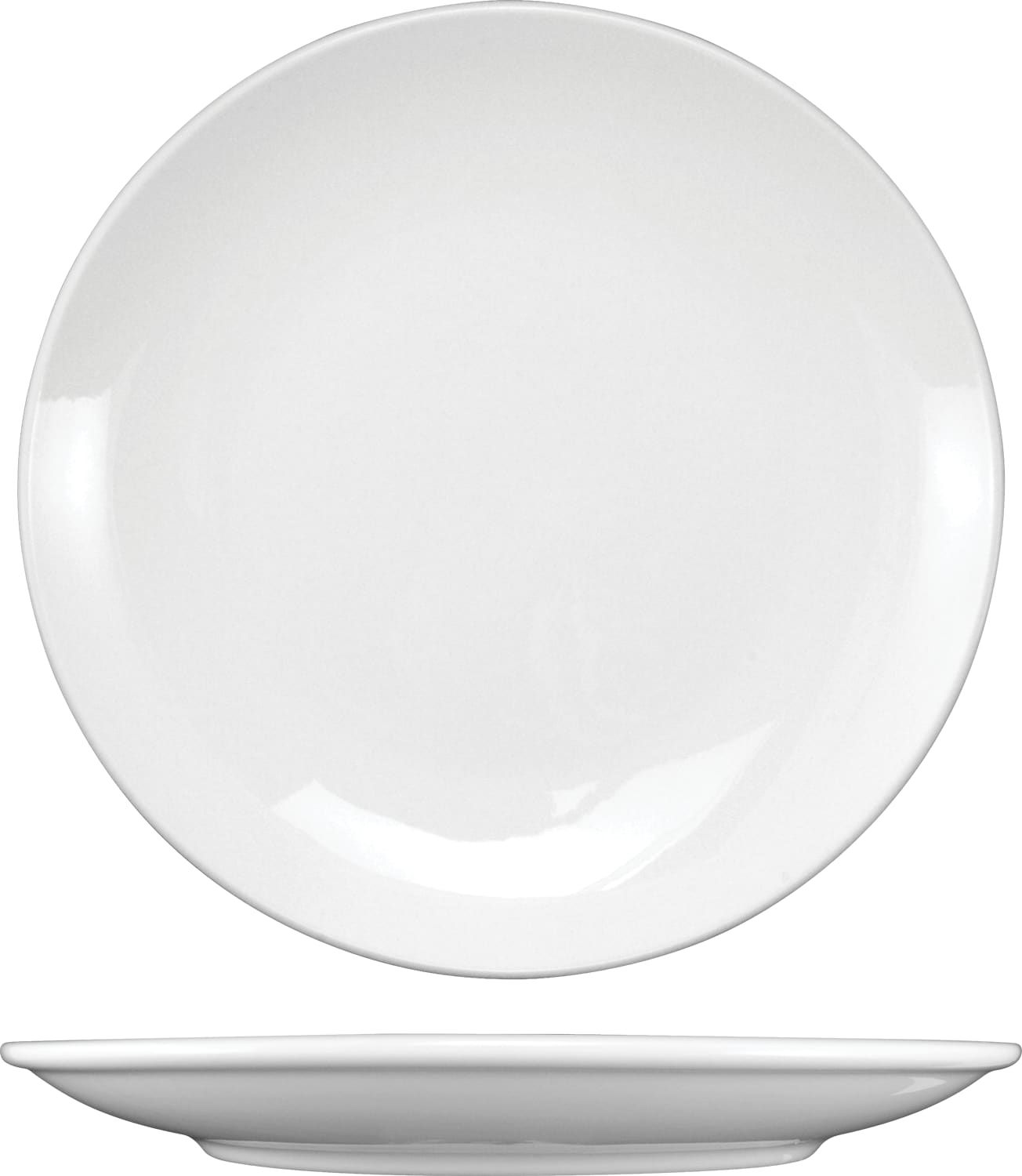 International Tableware TN-9 Torino Porcelain EW Coupe Plate 9"