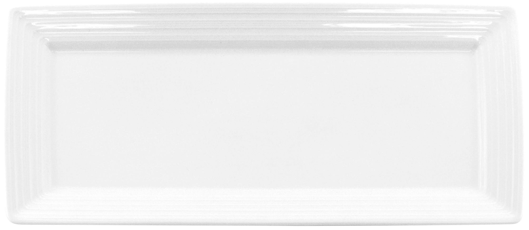 International Tableware MZ-111 Marzano Porcelain BW Rectangular Platter 11-1/4"