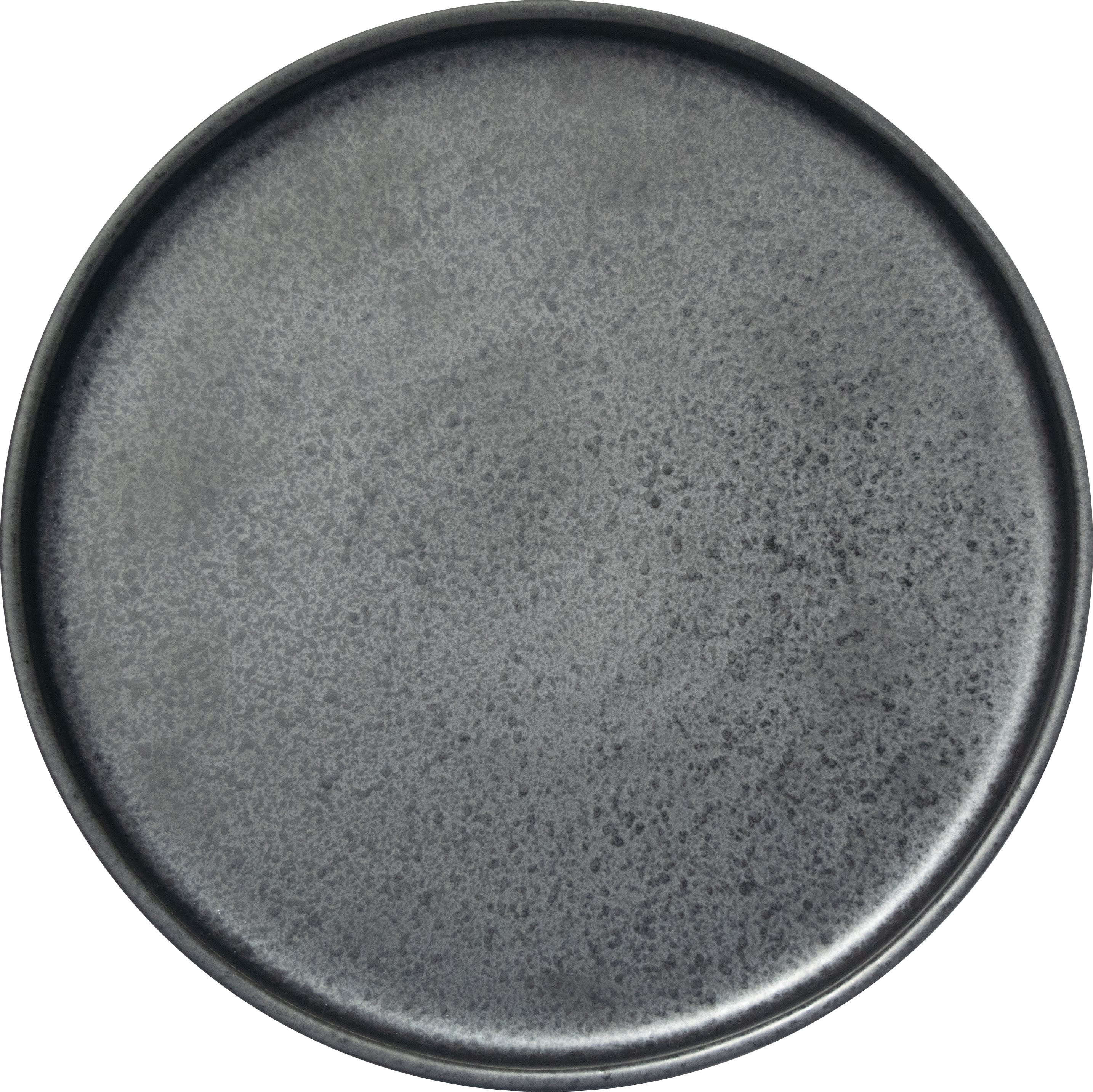 International Tableware AL-16-CS Alloy Stoneware Carbon Black 1/2" Deep Plate 9-7/8"