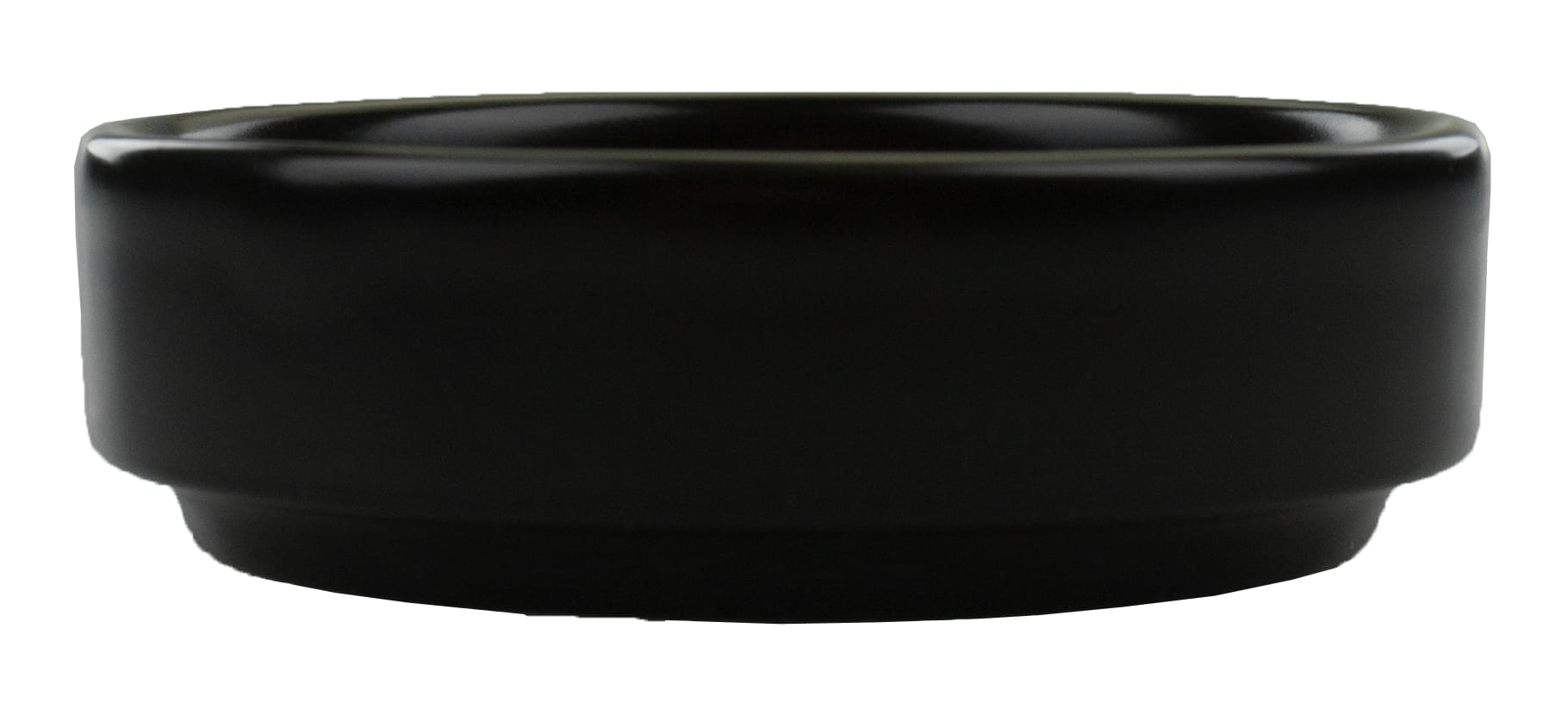 International Tableware TN-4-MB Torino Porcelain Matte Black Sauce Dish (2oz)
