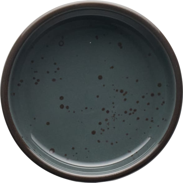 International Tableware SH-44-LN Splash Stoneware Lunar Blue w/Dark Brown Sauce DIsh (2oz)