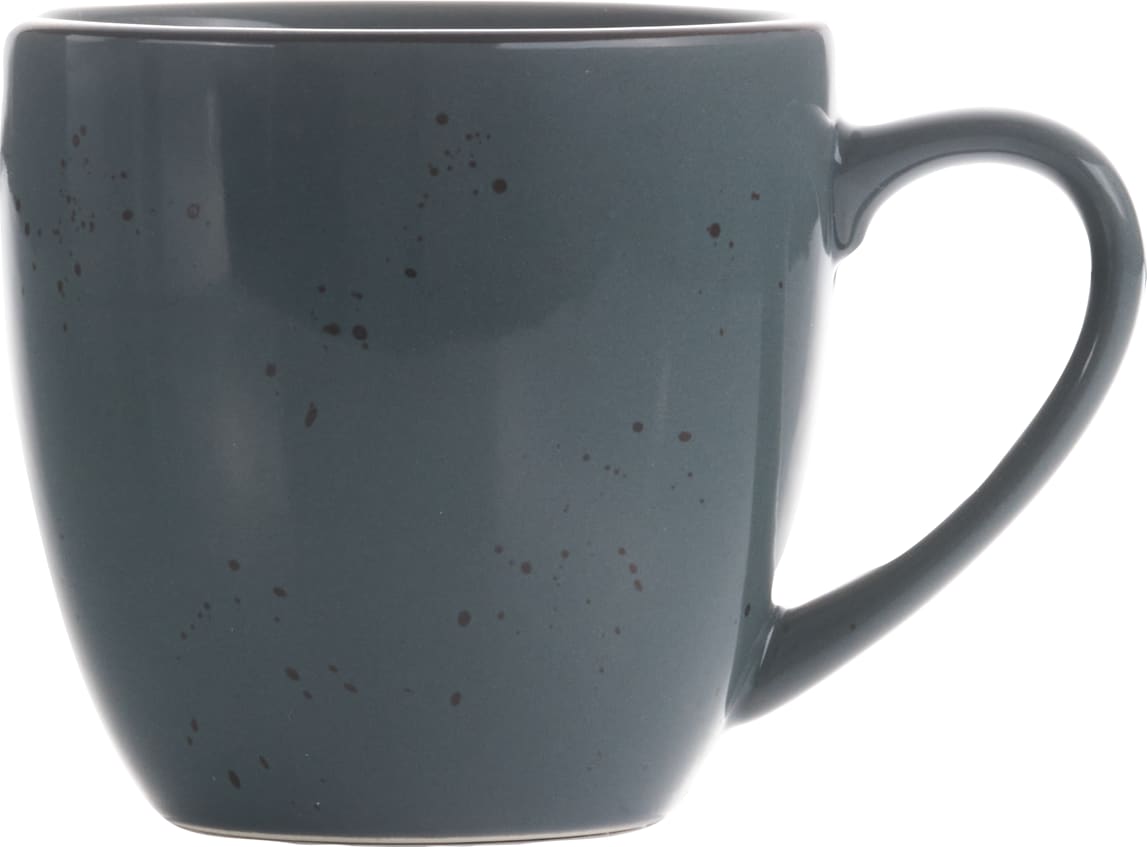 International Tableware SH-57-LN Splash Stoneware Lunar Blue w/Dark Brown Cup (10.5oz)