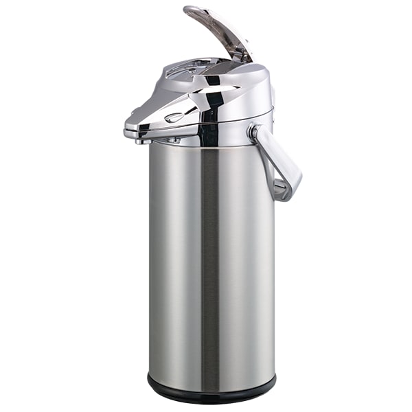 Service Ideas ENALS22SCH Signa-air Airpot with Lever Lid, Stainless steel Vacuum Insulated, 2.2 Liter, Chrome finish