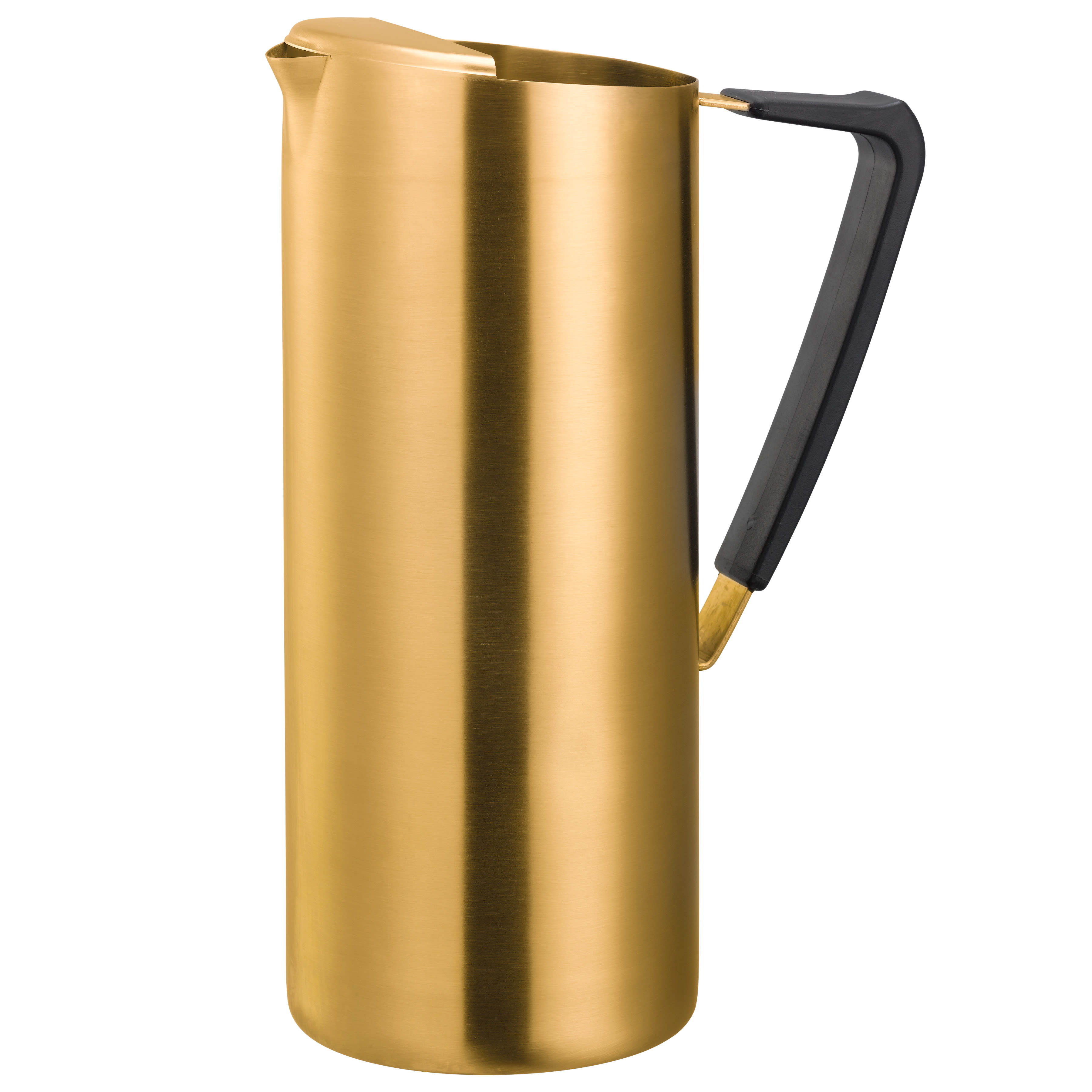 Service Ideas X7025BSVGV2 Slim Water Pitcher with Ice Guard, 1.9 L (64.2 Ounces) Stainless Steel, Vintage Gold
