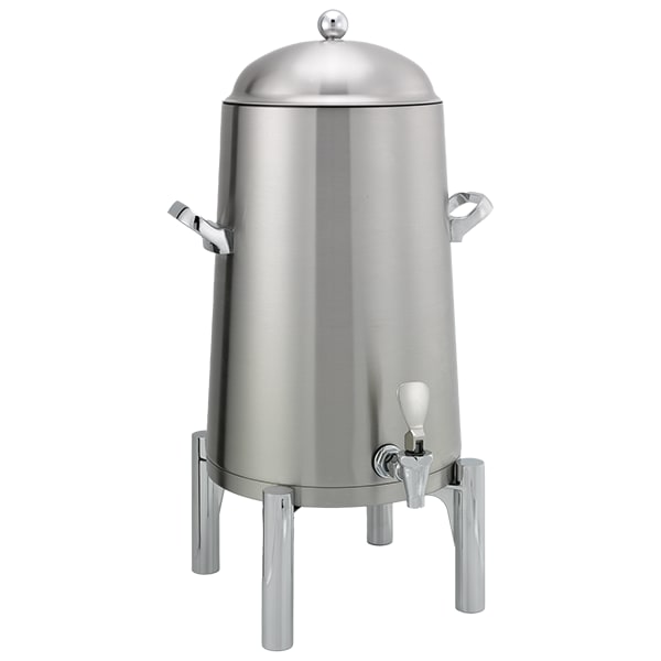 Service Ideas URN50VBSRN Flame Free Stainless Steel Vacuum Insulated Coffee Urn, Round Base, 5 Gallon, Brushed Finish