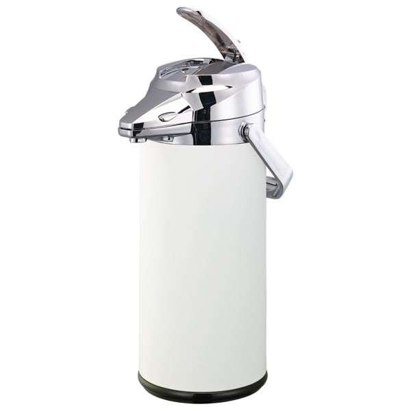 Service Ideas ENALS22SCHWH Signa-air Airpot with Lever Lid, Stainless steel Vacuum Insulated, 2.2 Liter, White