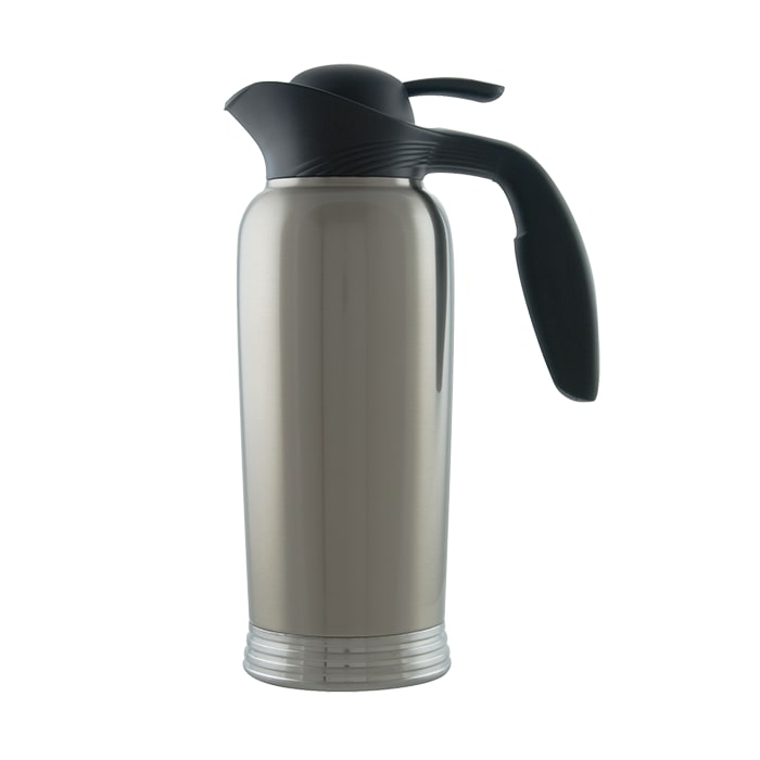 Service Ideas 10-00744-000 ErgoServ Creamer, 1 Liter, Brushed Stainless/Black