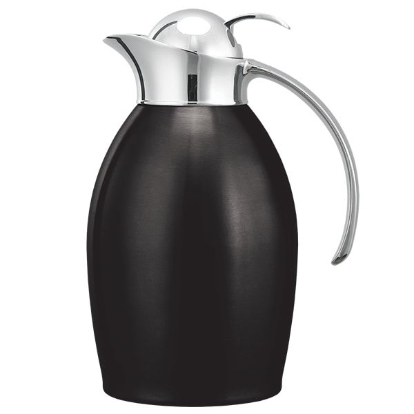 Service Ideas NIC10BSPBBX Nicollet Series, Vacuum Insulated Carafe, Push Button, Stainless Vacuum, 33.8 Ounce, Black Onyx