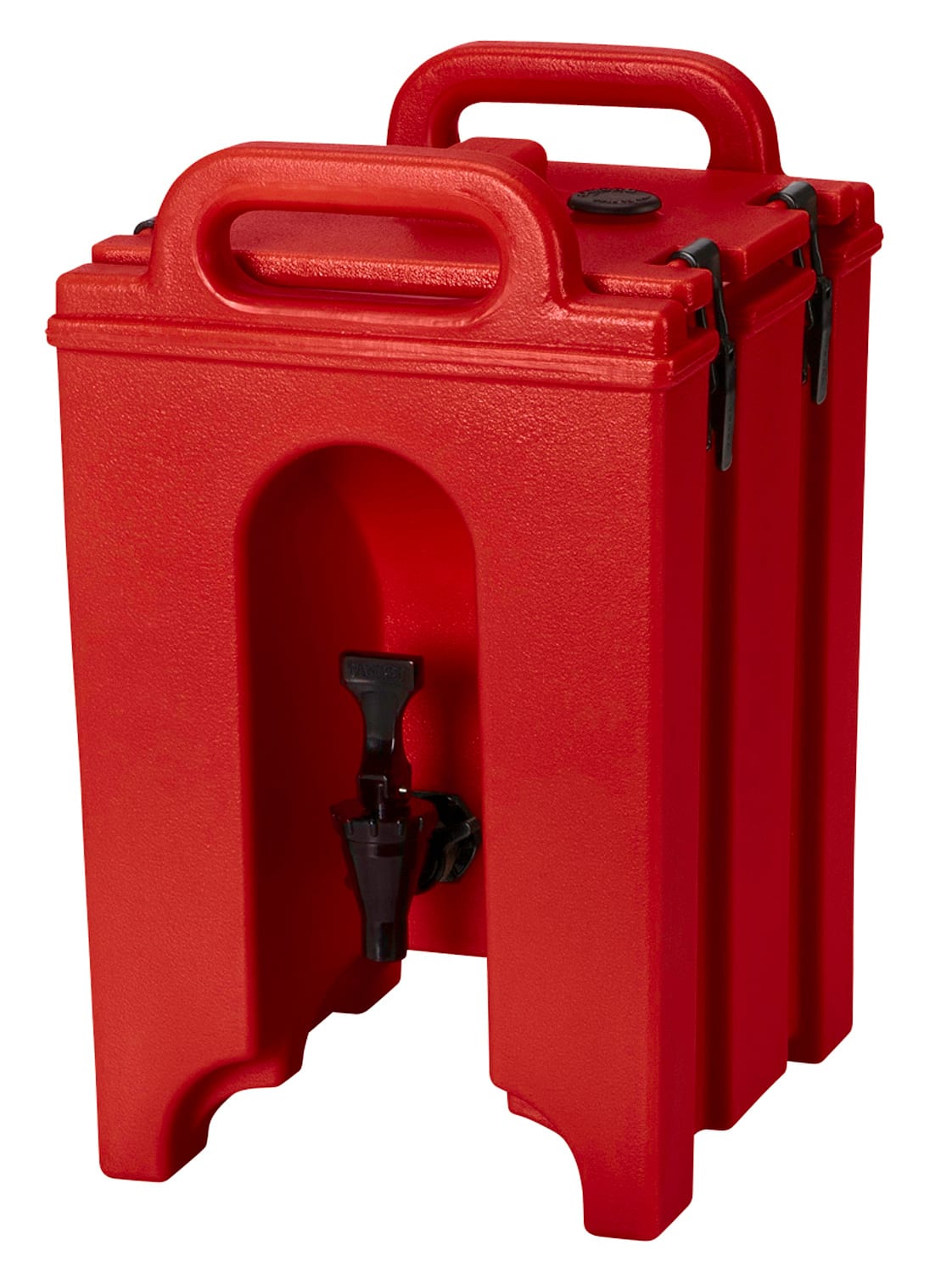Cambro 100LCD158 Camtainer Insulated Beverage Dispenser, 1 Gallon Capacity, Hot Red