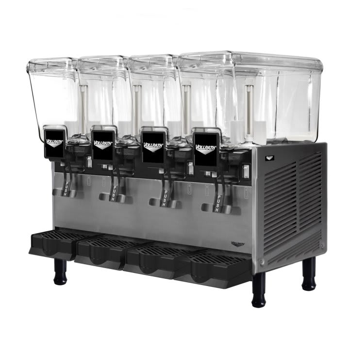 Vollrath VBBD4-37-S Refrigerated Beverage Dispenser with (4) 3.2-Gallon Bowls and Stirring Paddle Circulation