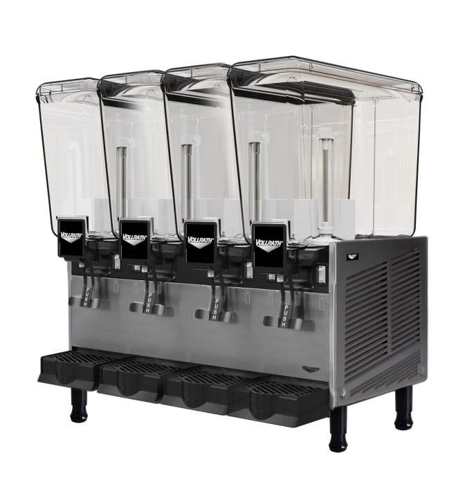 Vollrath VBBE4-37-S Refrigerated Beverage Dispenser with (4) 5.3-Gallon Bowls and Stir Paddle Circulation