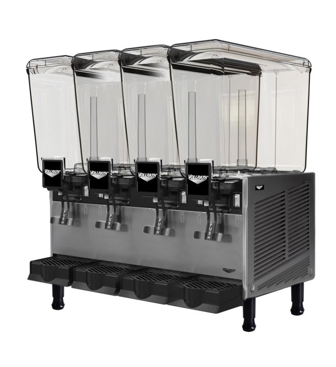 Vollrath VBBE4-37-F Refrigerated Beverage Dispenser with (4) 5.3-Gallon Bowls and Fountain Spray Circulation