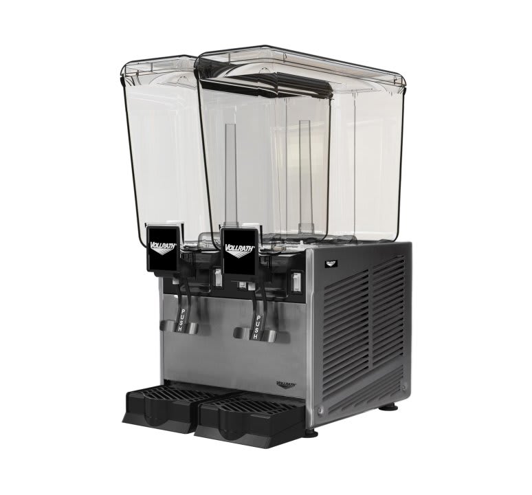 Vollrath VBBE2-37-F Refrigerated Beverage Dispenser with (2) 5.3-Gallon Bowls and Fountain Spray Circulation