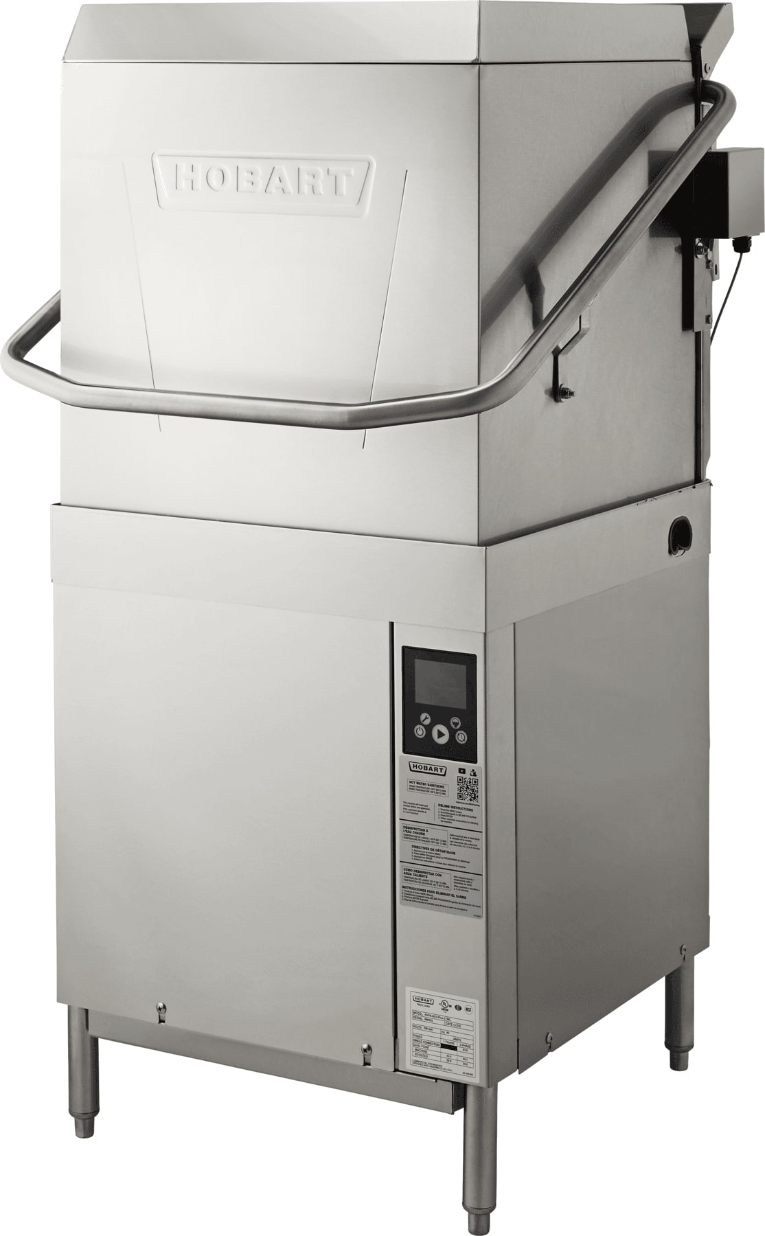 Hobart AM16VL-BAS-2 High Temp Ventless Door Type Dishwasher w/ Internal Condensing System