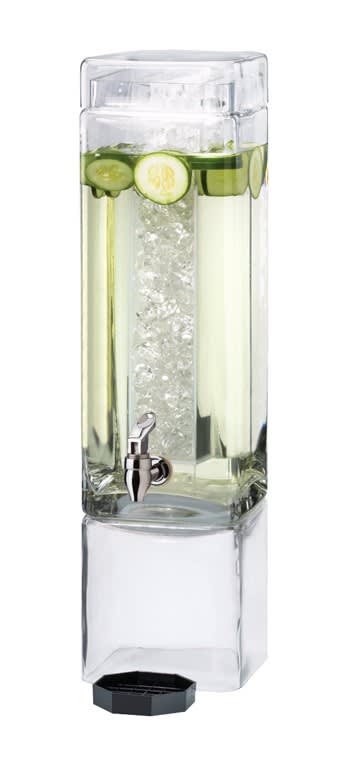 Cal-Mil 1112-3 3 Gallon Square Beverage Dispenser With Ice Chamber