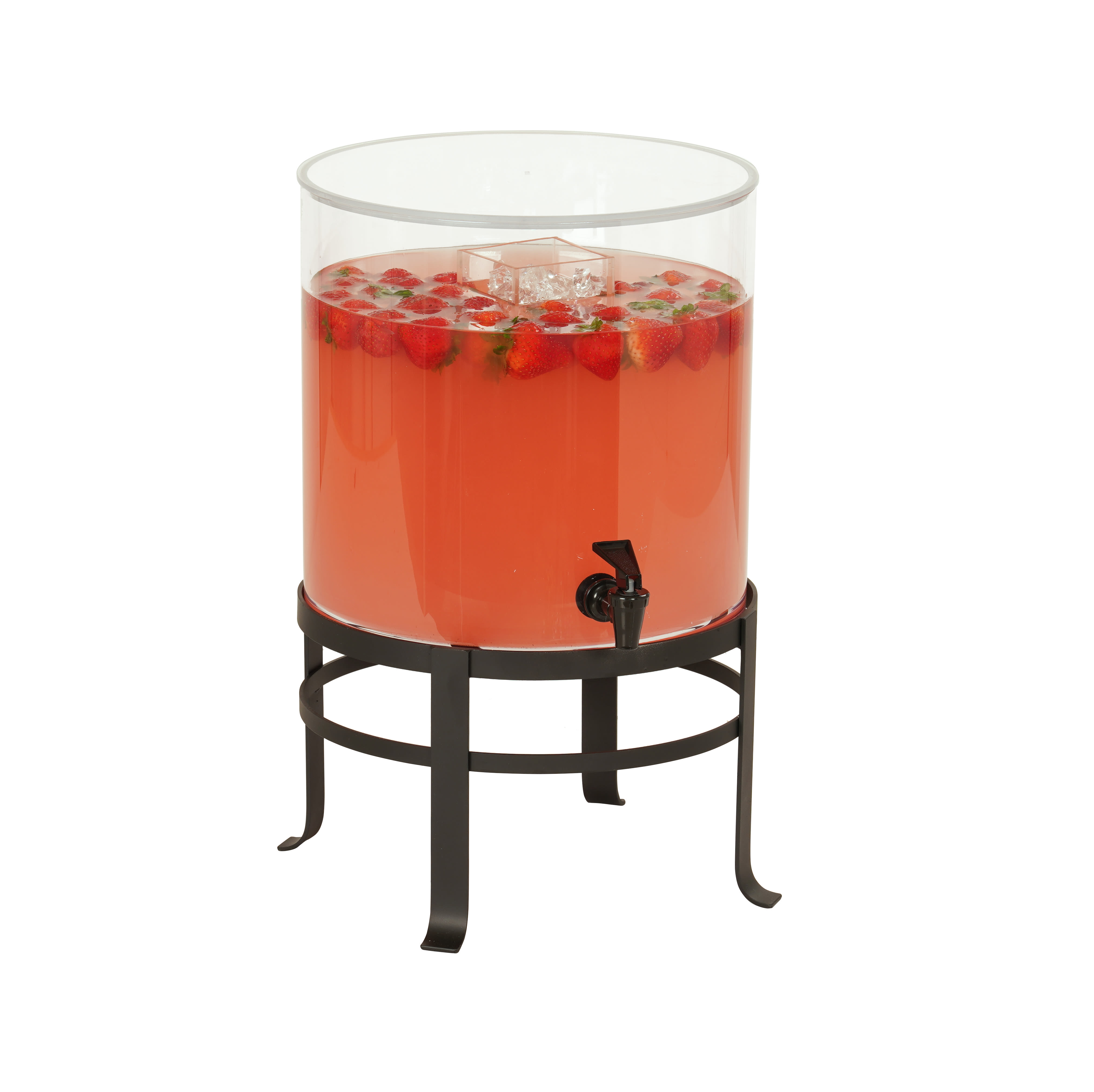 Cal-Mil 23424-3-13 Round Polycarbonate 3 Gallon Dispenser-Ice