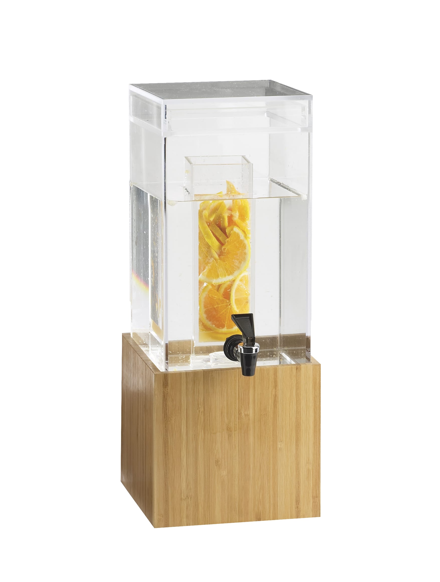 Cal-Mil 1527-1INF-60 Bamboo 1.5 Gallon Beverage Dispenser With Infusion Chamber
